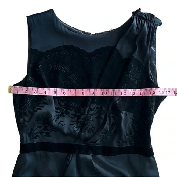 ELIE TAHARI Mally Black Silk Blend Sleeveless Dress sz S Style ER1RM600 Short - Picture 6 of 13